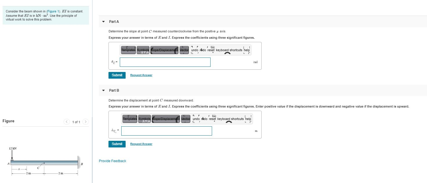 Solved Consider the beam shown in (Figure 1). El is | Chegg.com