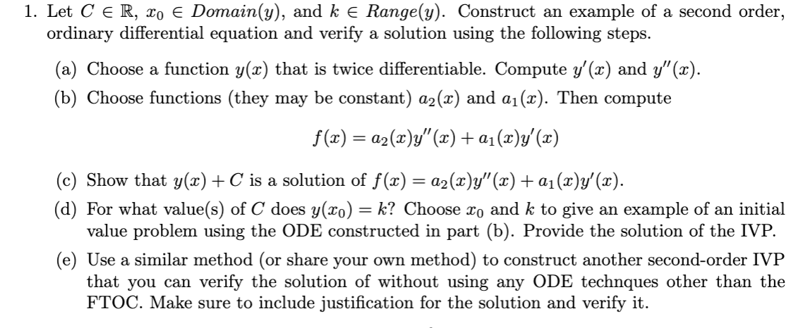 Solved y(x) = excan I have a very detailed explanation of | Chegg.com