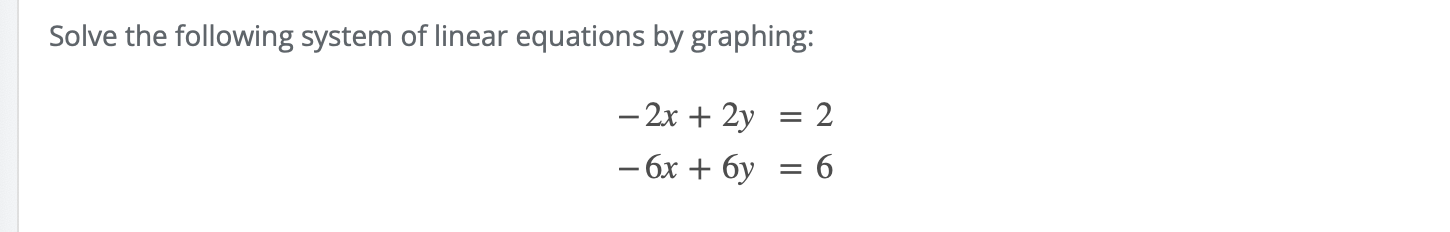 Solved Solve the following system of linear equations by | Chegg.com