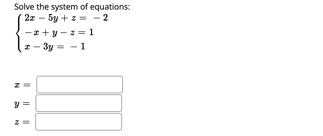 Solved Solve The System Of | Chegg.com