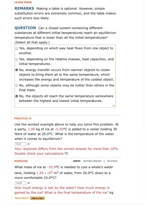 Solved GOAL Solve a problem involving heat transfer and a | Chegg.com