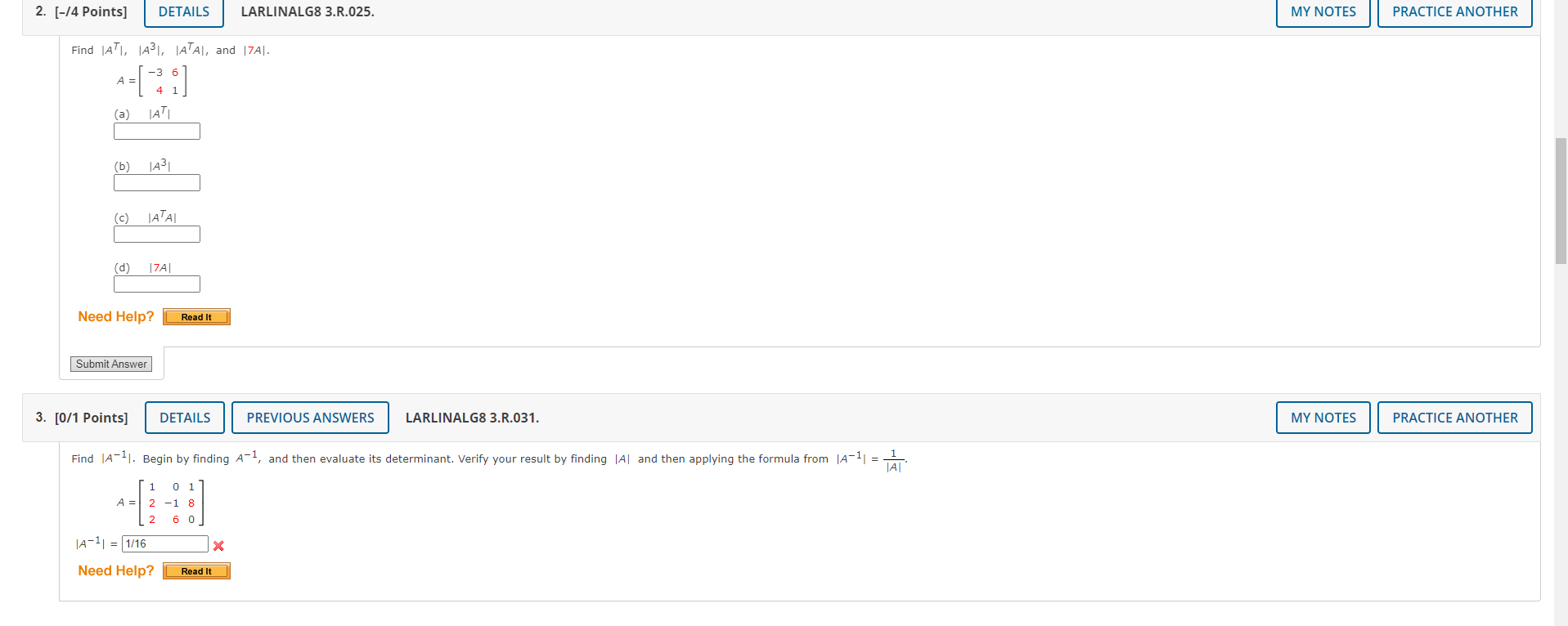 Solved liner algebra please answer both of the question will | Chegg.com