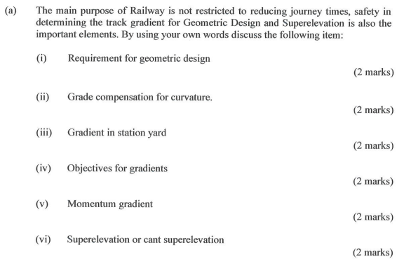 Solved (a) The main purpose of Railway is not restricted to | Chegg.com