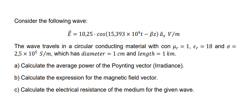 Solved Consider The Following Wave: | Chegg.com