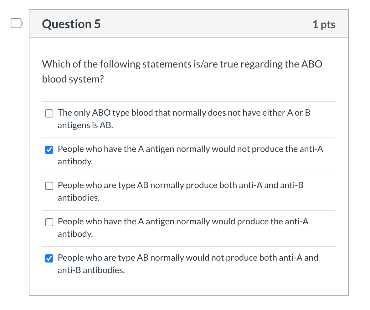 Which Of The Following Statements Regarding Blood Pressure Is Correct Solved Question 5 1 pts Which of the following statements | Chegg.com