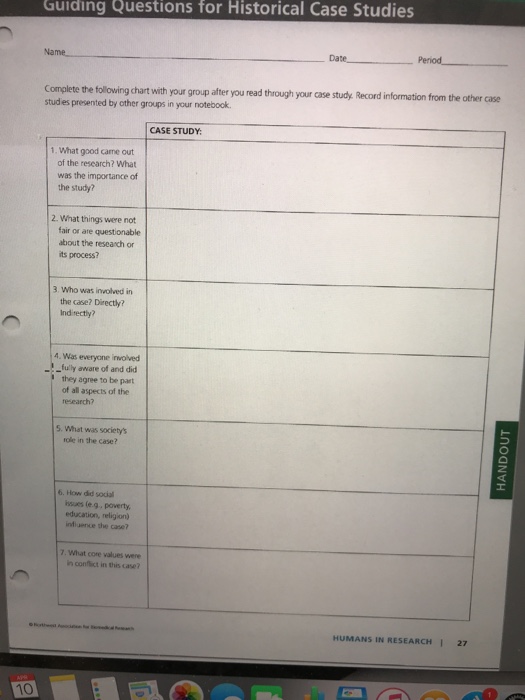 Solved STUDENT HANDOUT 1.1a HeLa Cells Case Study A: | Chegg.com