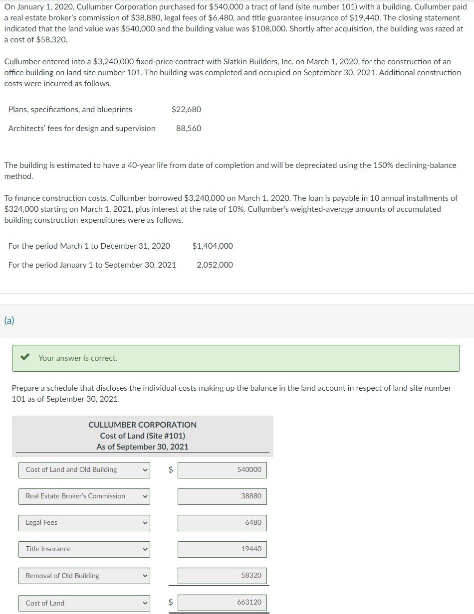 Solved On January 1,2020 , Cullumber Corporation purchased | Chegg.com