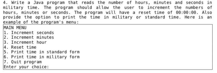 Solved 4. Write a Java program that reads the number of | Chegg.com