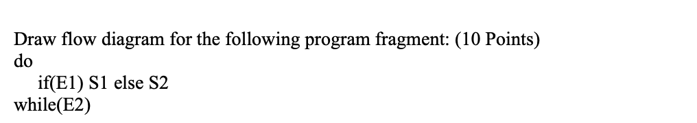 Solved Draw flow diagram for the following program fragment: | Chegg.com
