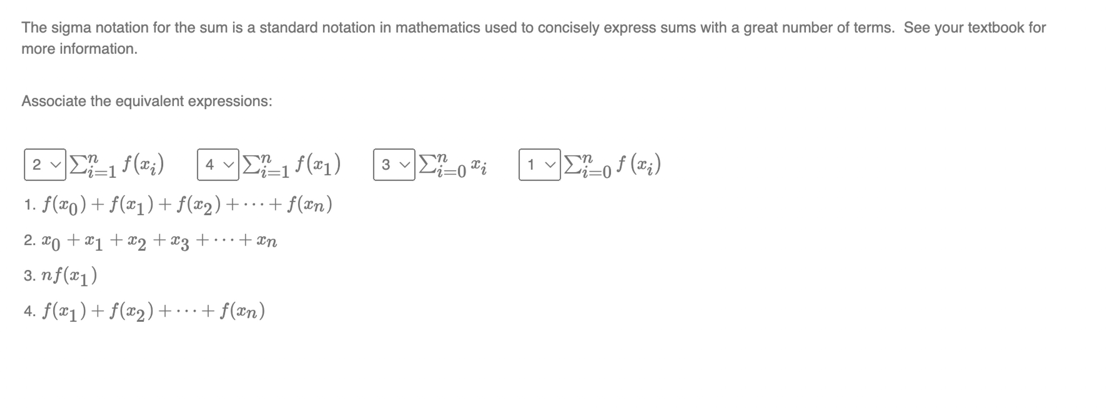 Solved The sigma notation for the sum is a standard notation | Chegg.com