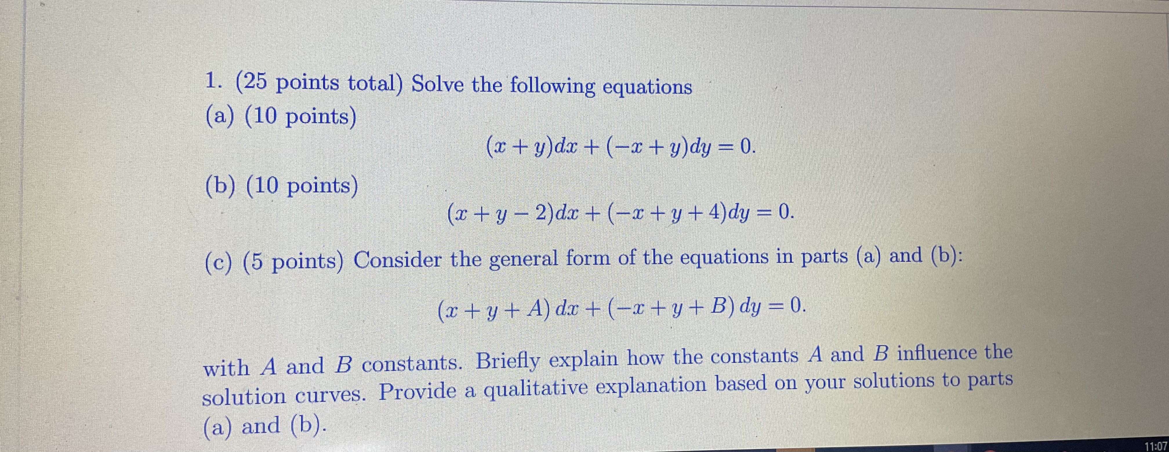 Solved ( 25 ﻿points total) ﻿Solve the following | Chegg.com