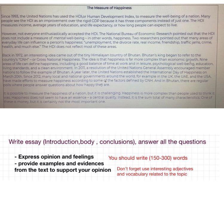 Solved The Measure Of Happiness Since 1993 The United Chegg Com