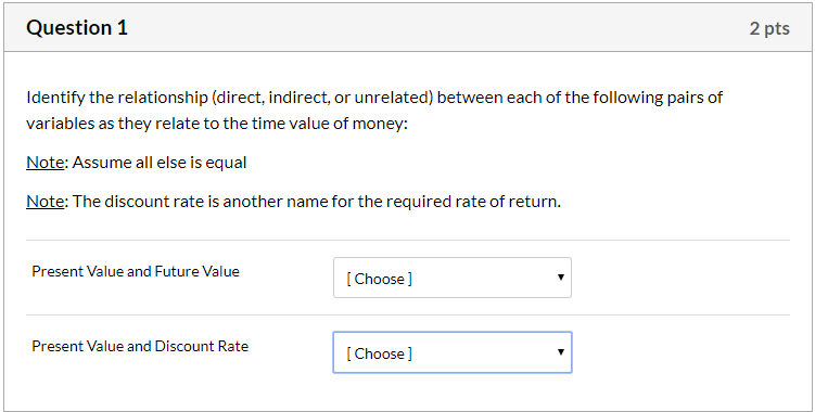 Solved DROP DOWN OPTIONS FOR BOTH ARE: 1. Inverse | Chegg.com