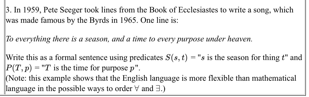 Solved 3 In 1959 Pete Seeger Took Lines From The Book Of Chegg Com