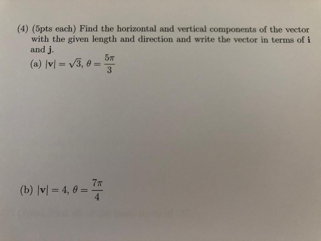Solved Find the horizontal and vertical components of the | Chegg.com