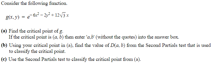Solved Consider the following function. | Chegg.com