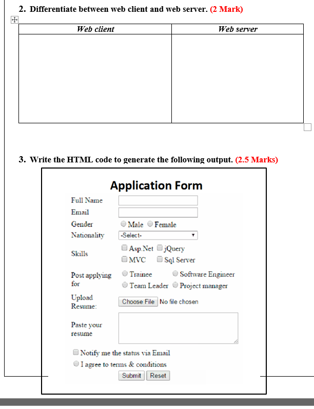 Solved 2. Differentiate between web client and web server. ( | Chegg.com