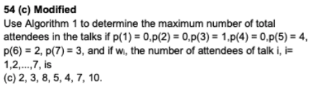 Solved 54 (c) Modified Use Algorithm 1 to determine the | Chegg.com