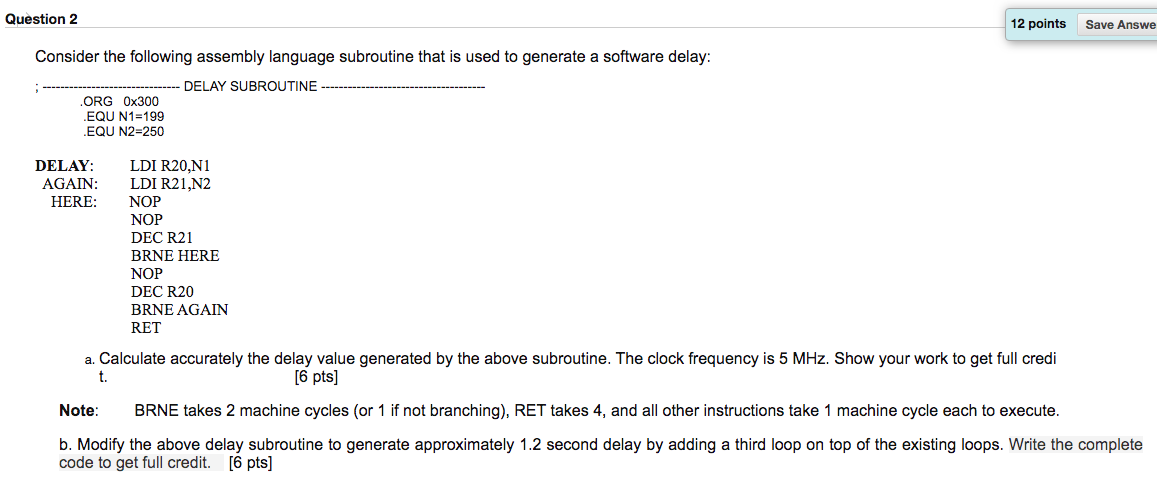 Solved Question 2 12 points Save Answe Consider the | Chegg.com