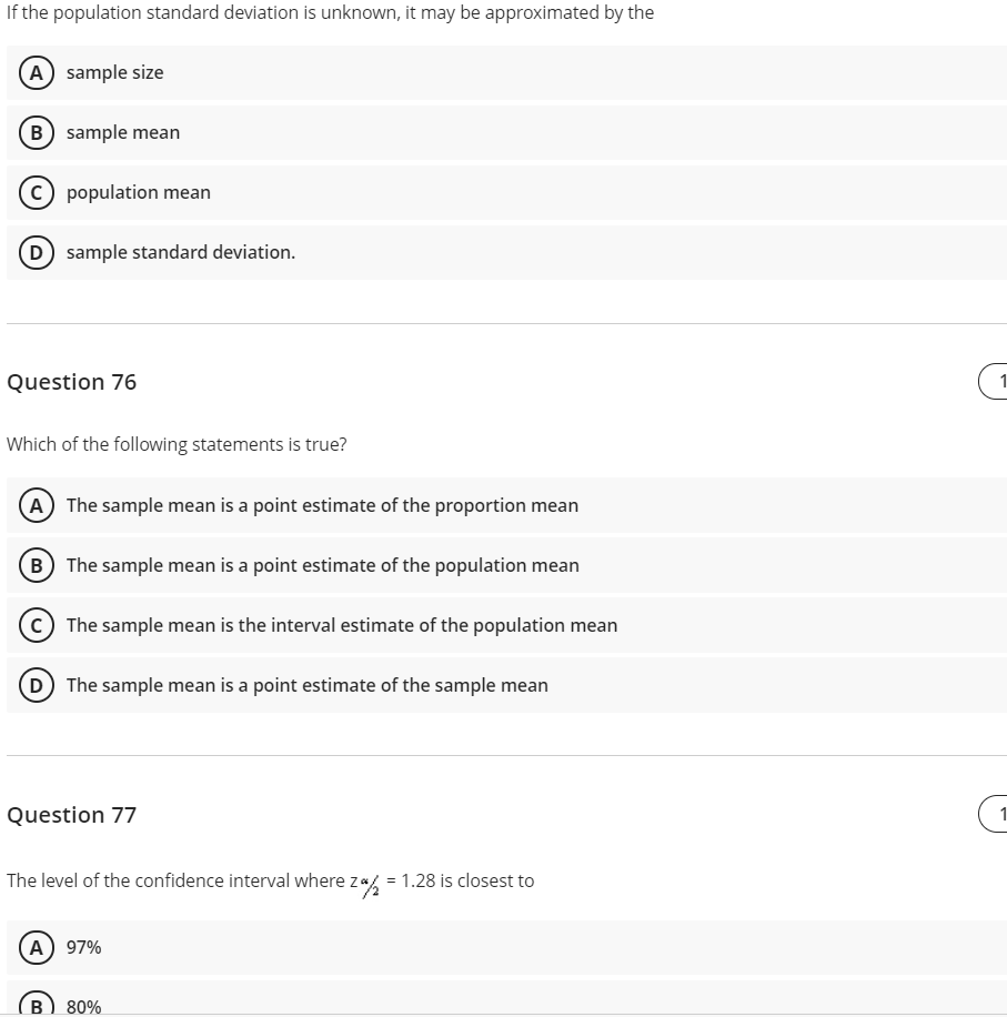 Solved If the population standard deviation is unknown, it | Chegg.com