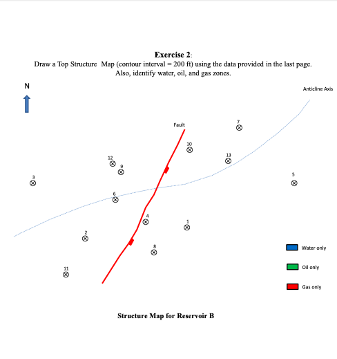 Exercise 2: Draw a Top Structure Map (contour | Chegg.com