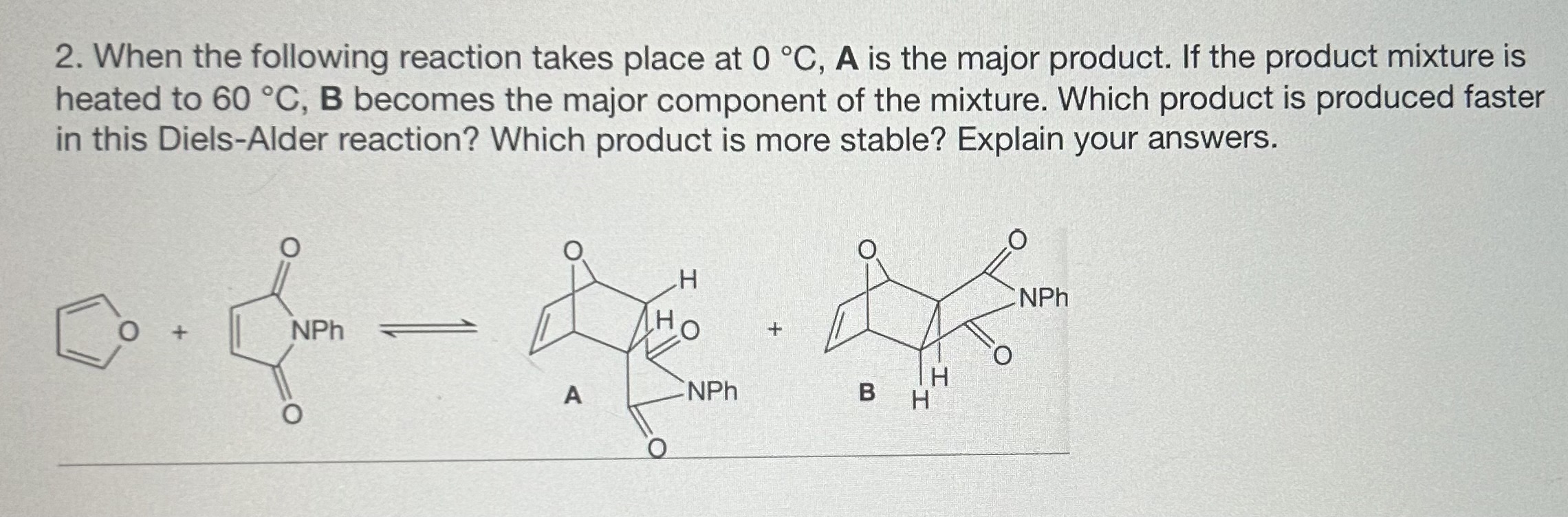 Solved 2. When the following reaction takes place at 0∘C,A | Chegg.com