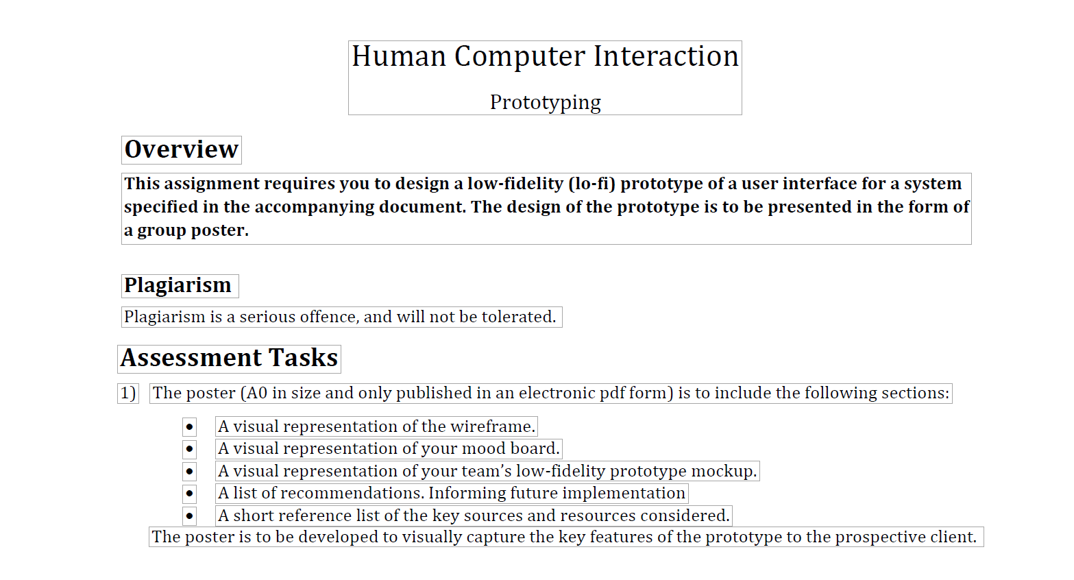 Human Computer Interaction Prototyping Overview This | Chegg.com