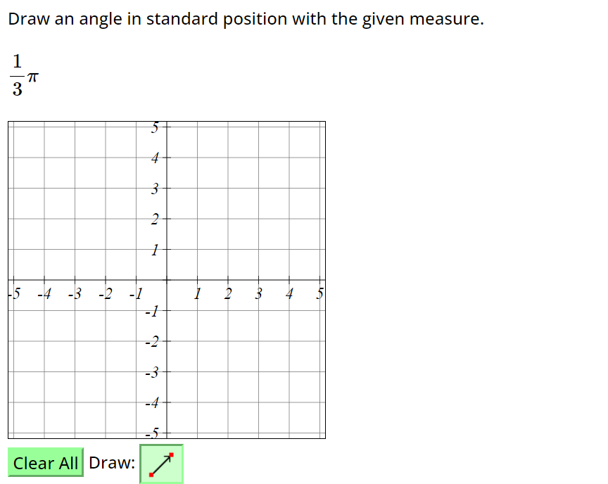 Solved Draw an angle in standard position with the given | Chegg.com
