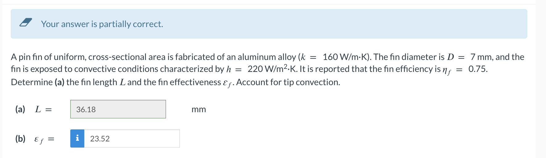 [Solved]: Solve For Part B Correctly PLS A Pin Fin Of Unifor