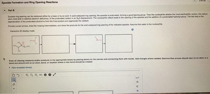 Solved Epoxide Formation and Ring Opening Reactions - Part B | Chegg.com