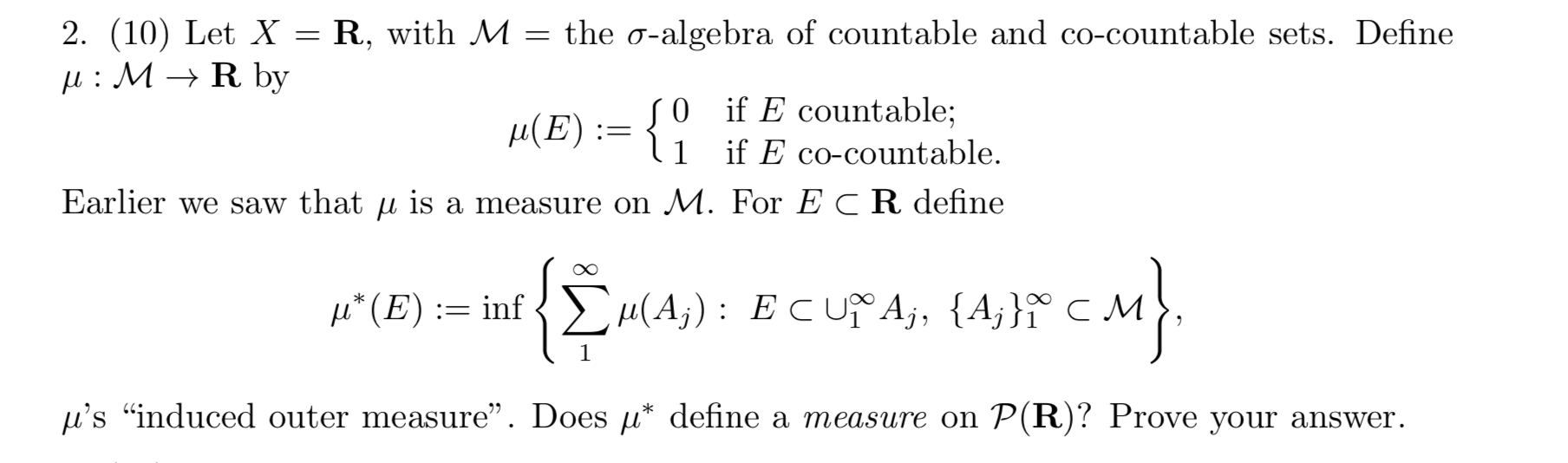 3 10 Let X And M Be As In 2 But Define If E C Chegg Com