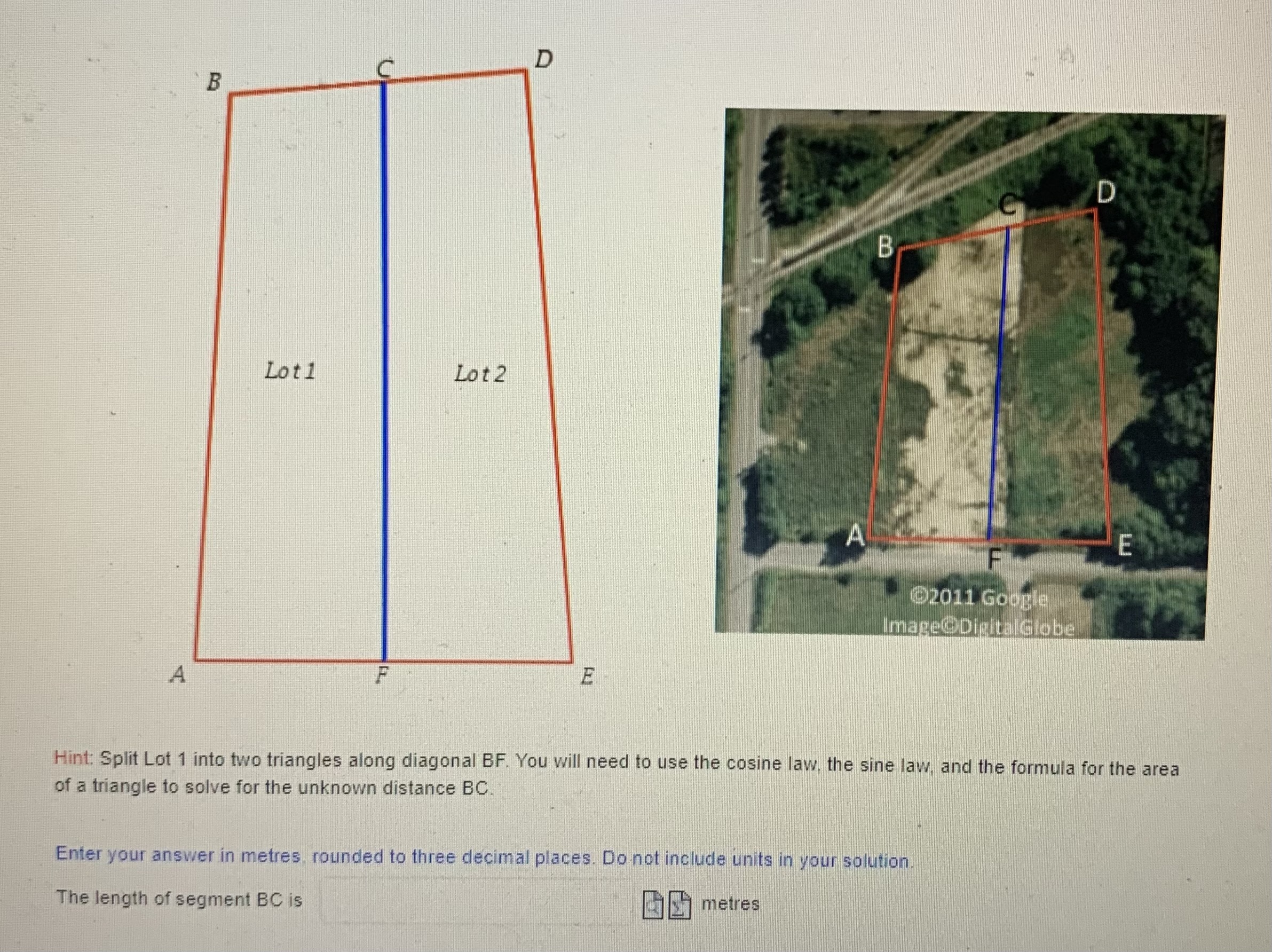 [Solved] A land surveyor is subdividing an existing piece