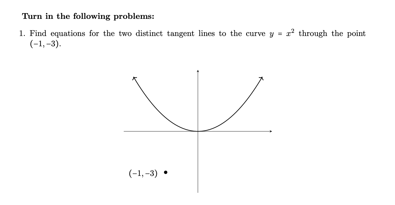 Solved Turn in the following problems: 1. Find equations for | Chegg.com