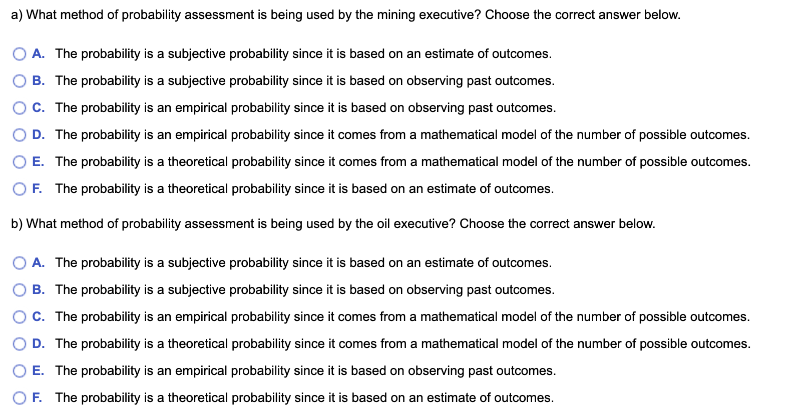 Solved An oil company executive and an executive of a mining