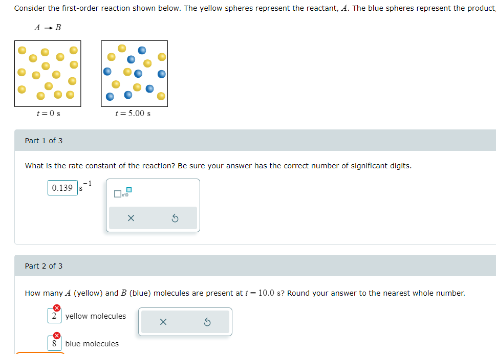 Solved Consider the first-order reaction shown below. The | Chegg.com