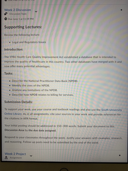 Solved Week 2 Discussion Discussion Topic Due June 1 at | Chegg.com
