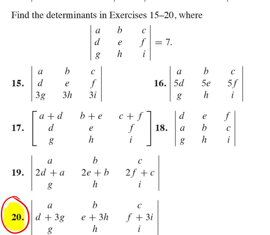 Solved Linear Algebra. Could Someone Do Question 20 And Show | Chegg.com