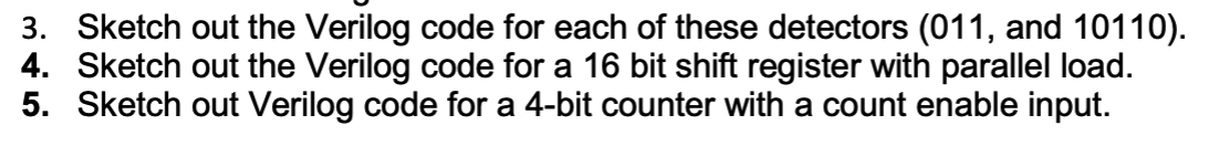Solved 3. Sketch out the Verilog code for each of these | Chegg.com