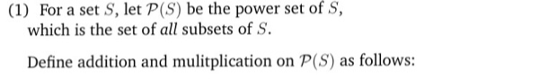 Solved A+B=(A-B) Union (B-A) And AB=A Intercept B What Is | Chegg.com