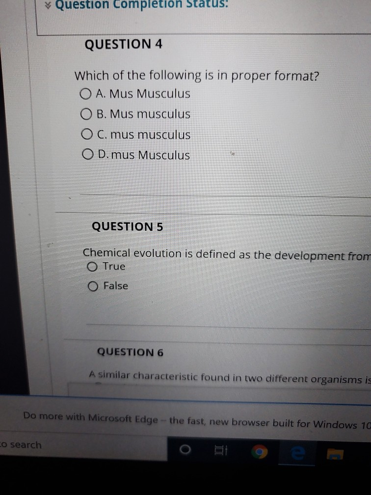 Solved Question Completion Status: QUESTION 4 Which of the | Chegg.com