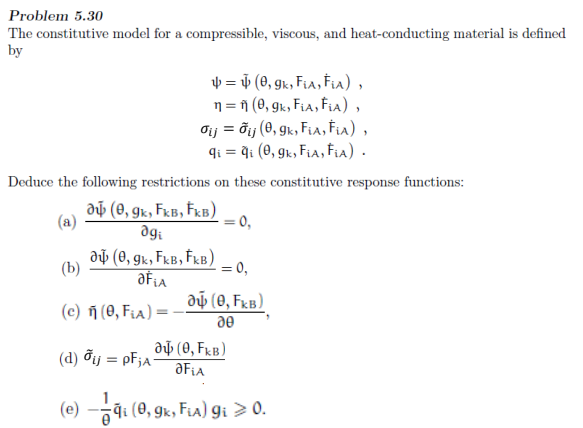 Solved by an EXPERT Problem 5.30The constitutive model for a | Chegg.com