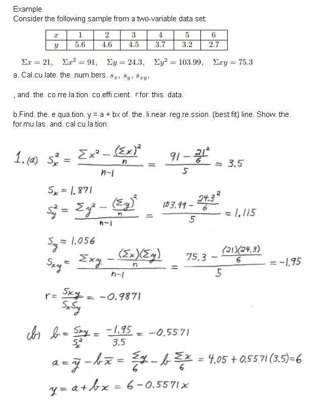 Solved Example Consider The Following Sample From A | Chegg.com