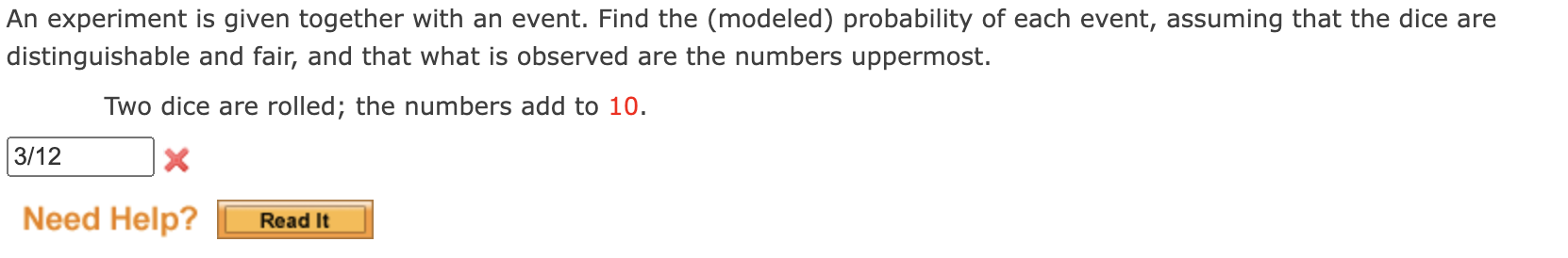 Solved An experiment is given together with an event. Find | Chegg.com
