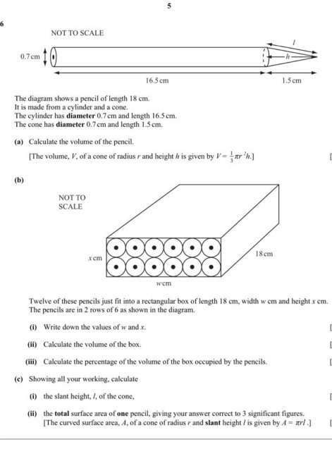 Solved NOT TO SCALE 0.7 cm 16.5cm 1.5 cm The diagram shows a