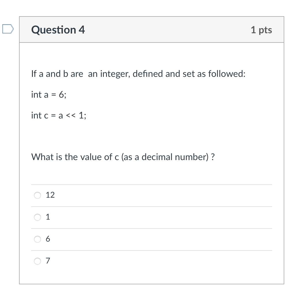 Solved Question 3 1 pts If a, b, c are integers, defined and | Chegg.com