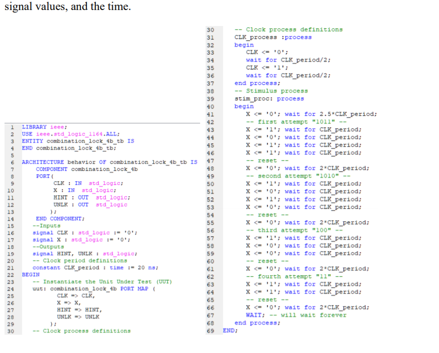 Solved Finite State Machine (FSM) Write a VHDL program to | Chegg.com