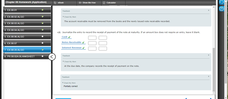 Solved Chapter 08 Homework (Application) eBook Show Me How | Chegg.com
