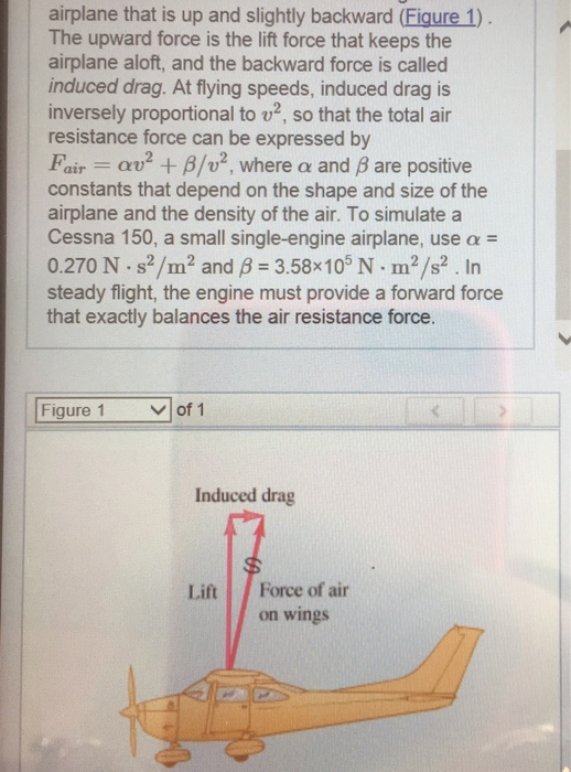 Solved Problem 6.104 An airplane in flight is subject to an