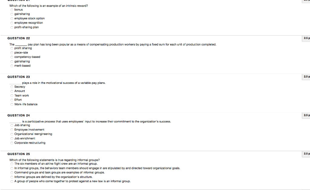 Solved Which of the following is an example of an intrinsic | Chegg.com