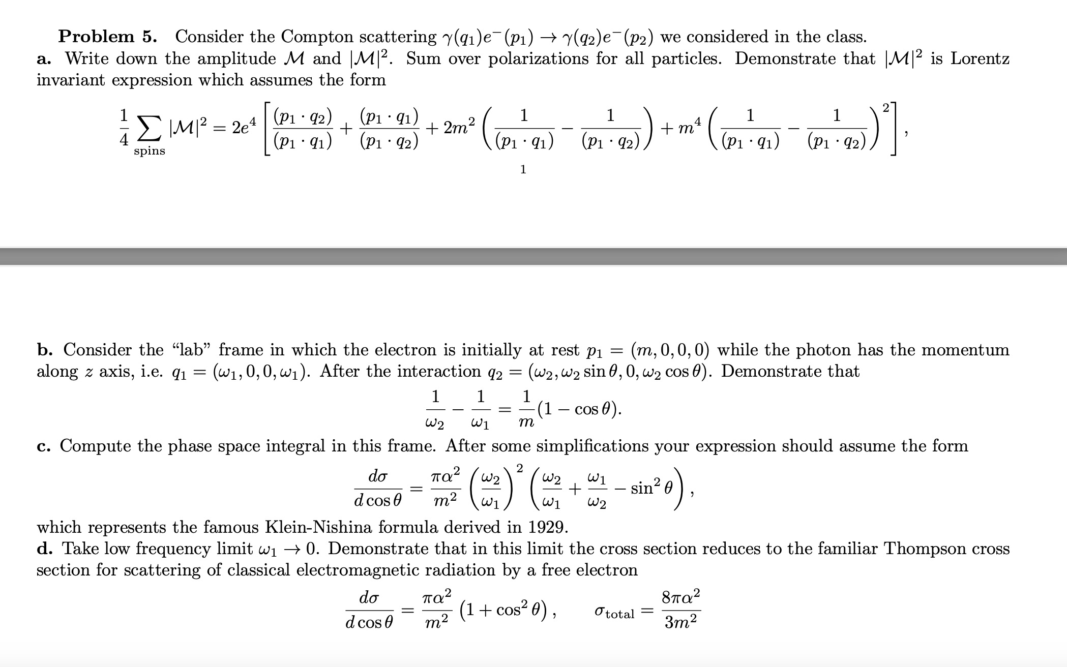 Solved Consider the Compton scattering | Chegg.com